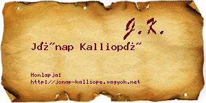 Jónap Kalliopé névjegykártya